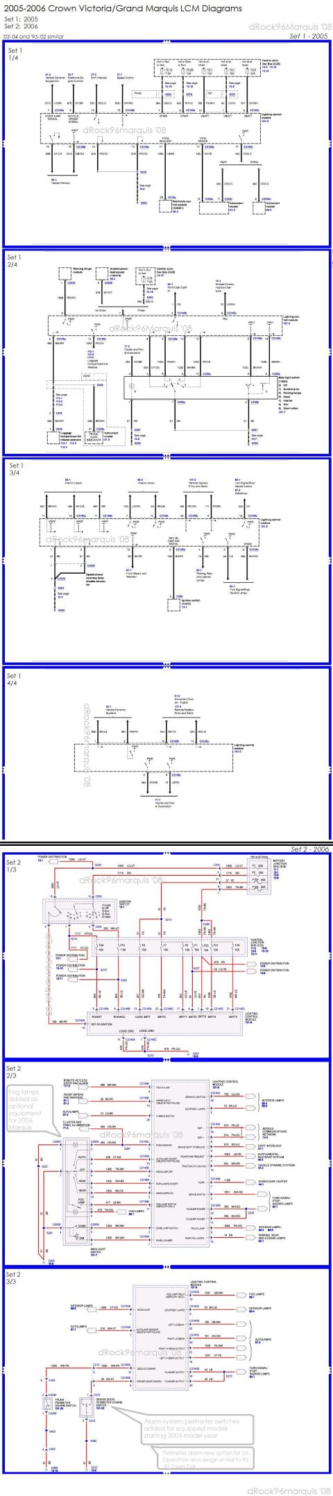 1996 Mercury Grand Marquis - 2005-2006 CV/GMQ LCM Diagrams