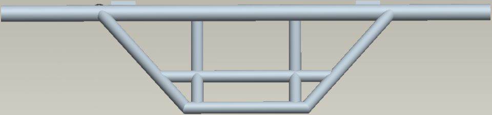 Tube bumper assembly with triangular bracing