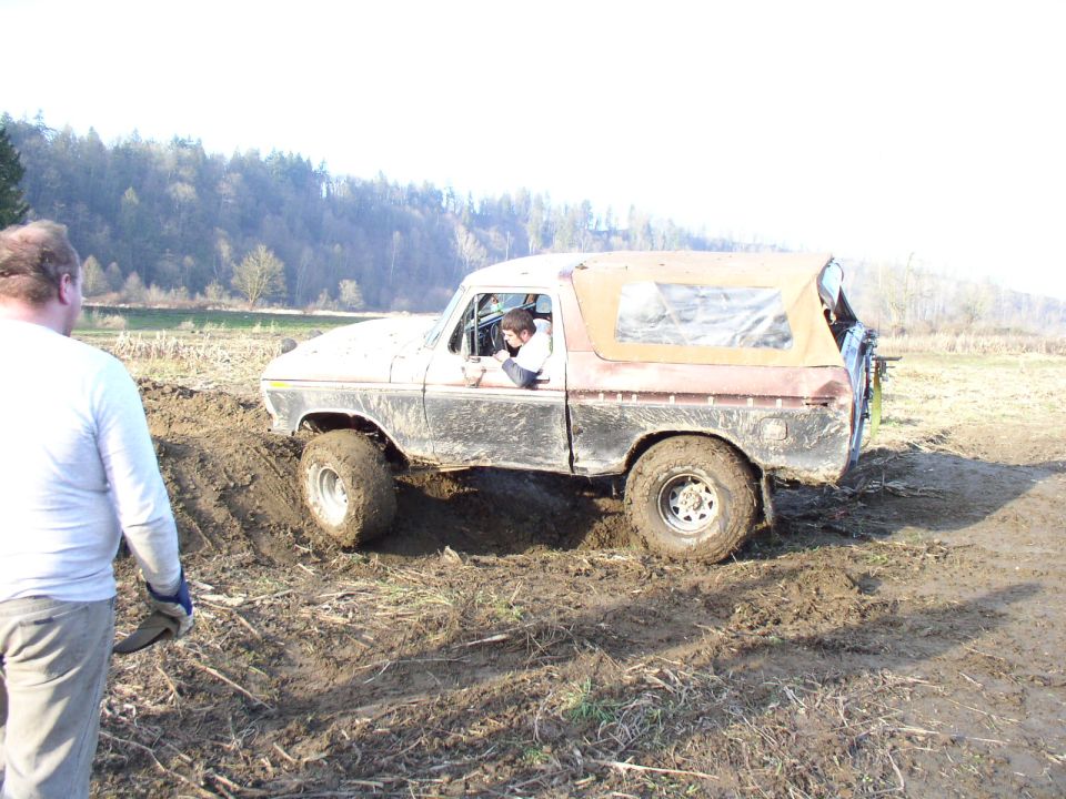 Berne testing the new ditch.