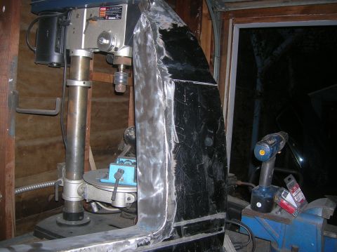 1985 Ford Bronco - filler plate ground down.