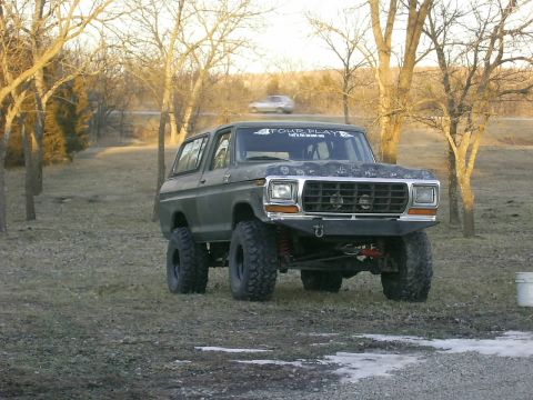 1978 Ford Bronco - This modified 1978 Ford Bronco sits high on large tires, ready for off-road adventures.