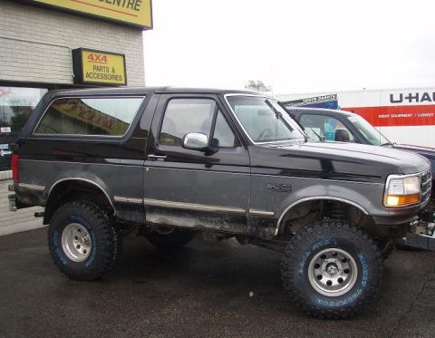1992 Ford Bronco - just after getting the new lift and tires installed. 6" Procomp suspension lift, 35" Mickey Thompson Baja MTZ tires on 15"x10" aluminum rims