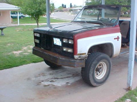 1975 Chevrolet Blazer - final product of bumper #1. it soon was traded to my friend Capitalj for enough metal to rebuild a smaller version. he cut it shorter and m…