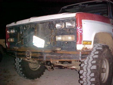1975 Chevrolet Blazer - begining of the #2 bumper. this time i designed it to be as close to the front end as possible. it also angels up as it goes outward. you c…