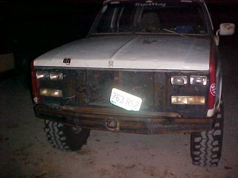 1975 Chevrolet Blazer - another shot of the bumper. it was just tack welded together at this point.