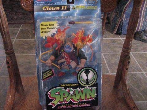 1991 Ford Bronco - Todd McFarlane's Spawn Clown II Deluxe Edition Ultra-Action Figure in its original packaging.