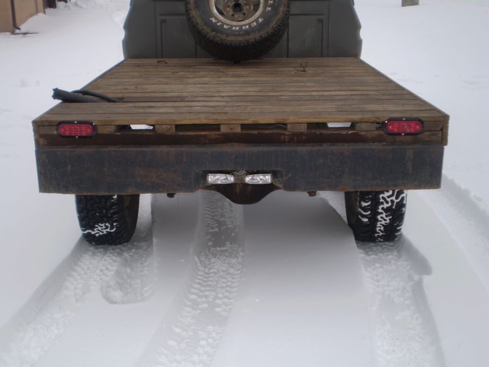 rear lighting and bent bumper