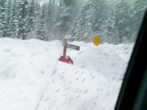 2006 Ford E350 - Stop sign in Big Sky.