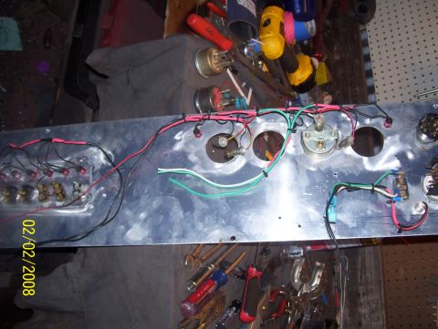 1978 Ford Bronco - Custom dashboard panel with gauges and wiring, likely for a project vehicle.