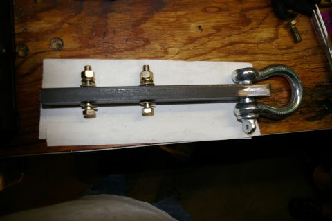 1986 Ford Bronco - Custom clevis mount assembly with hardware, likely for off-road or towing applications.