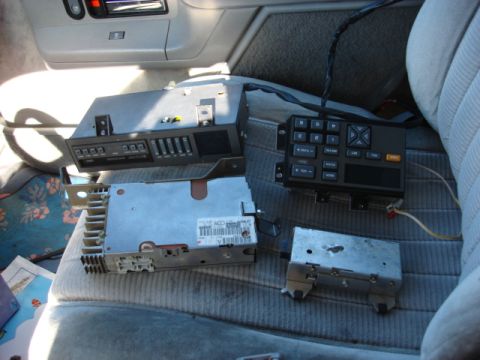 1983 Ford Bronco - after unplugging the radio from the tuner and the tape/EQ to the tuner and the amp and speaker plugs out came the old radio, eq/tape, tuner…