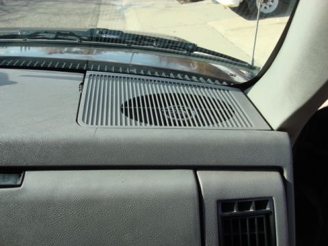 1983 Ford Bronco - ok time to swap the speakers out. this dash split and broke alot under the cover. the dash had 1 crack and now it has alot of them. the spe…