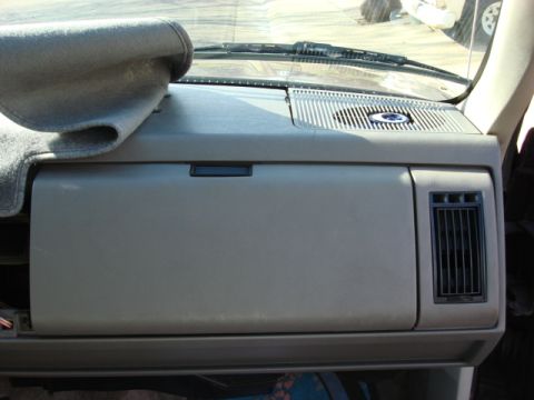 1983 Ford Bronco - ok- now the wires were done time to re-install the glove box and door.