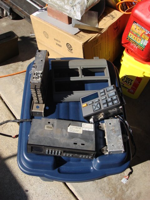 1983 Ford Bronco - here is all the old stock radio parts. the factory amp was located under the drivers seat.