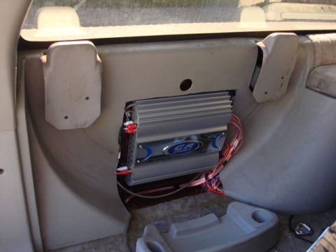 1983 Ford Bronco - i then installed the plastic covers. i just used 4 drywall screws. this works fine. i then cleaned the amp wires up and went to the next st…