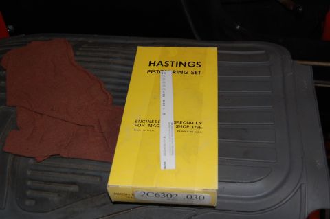 1994 Ford Bronco - A yellow box for a Hastings Piston Ring Set is shown, with part number 2C6302 .030 visible.