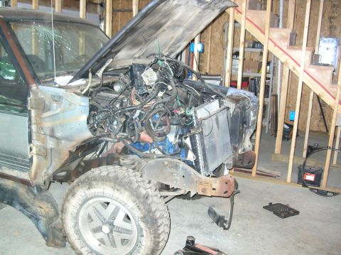 1985 Ford Bronco II - I cut out the inner body that was smashed from a wreck, and straightened the front end of the frame with a 4 foot pipe wrench and a sledge…