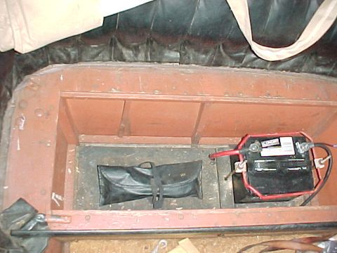 1912 Ford Model T - Small 12V battery under the back seat