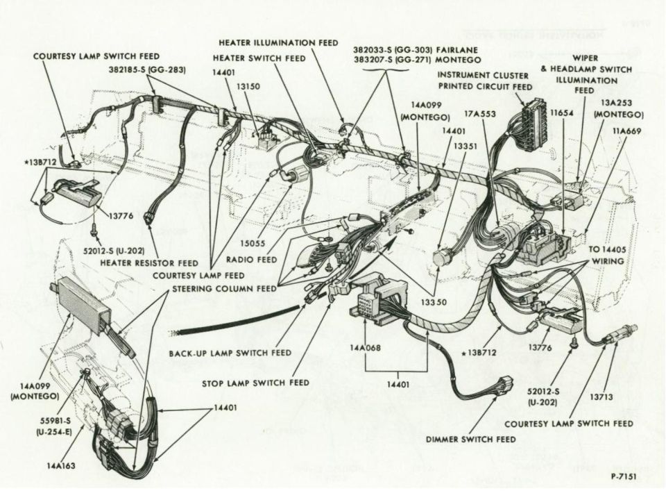 71 Dash Harness