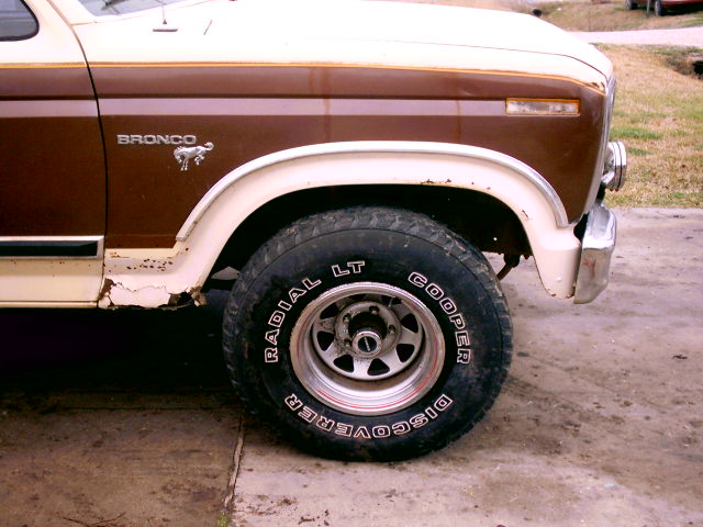 Right side with tire back on.