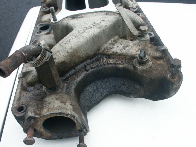 Used Edelbrock intake manifold with hose barb and clamp