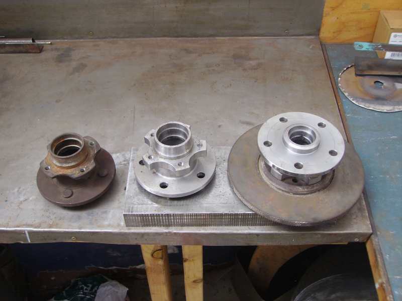 Old and new front hubs