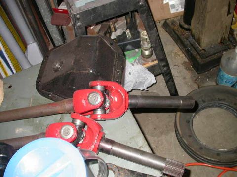1990 Ford Bronco - Alloy USA 35 spline outer shafts, stock inners, Spicer greasable u-joints.