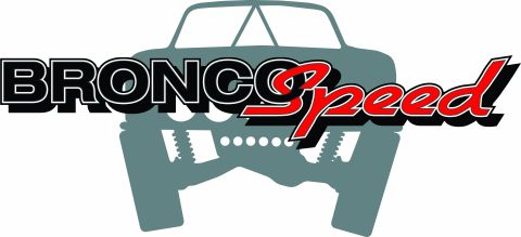 1984 Ford Bronco - This graphic features the 'Bronco Speed' logo overlaid on a silhouette of a Bronco's front end, with a Supermotors.net watermark.
