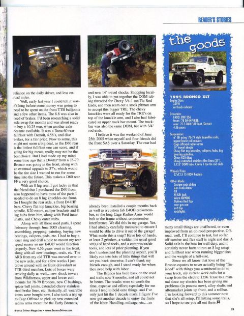 1995 Ford Bronco - 1995 Ford Bronco XLT shown with modifications for off-road use.