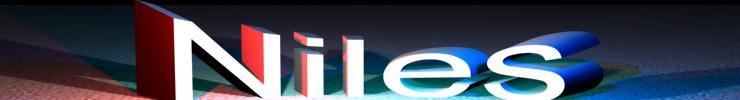 Niles logo with red and blue accents