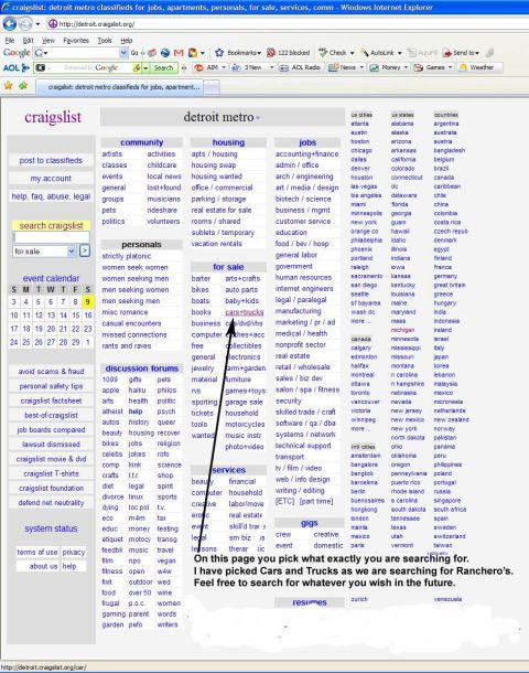 1971 Ford Ranchero - This is a screenshot of a Craigslist webpage, not a photo of a vehicle.