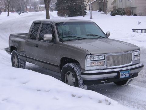 1998 GMC Sierra 1500 - new chrome gmc grille with billet insert and rice lights!!