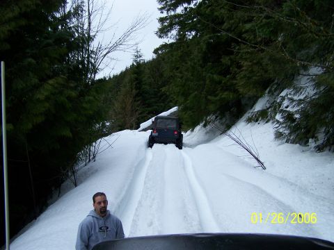 1988 Suzuki Samurai - End of the line the first time. We ran into some guys with a chain saw.