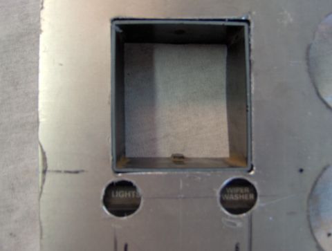 1978 Ford Bronco - maybe I'm going to remove material between the holes for the light and wiper switches