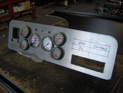 1978 Ford Bronco - gauges mocked up, need to find pvc pipe that fits tach and speedo for homemade angle rings