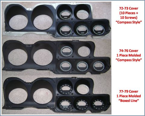 1972 Ford Ranchero - Gauge Covers
