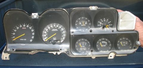 1972 Ford Ranchero - Cluster with Police Speedometer