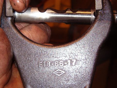 1975 Ford Bronco - This is the front shift fork & rail.