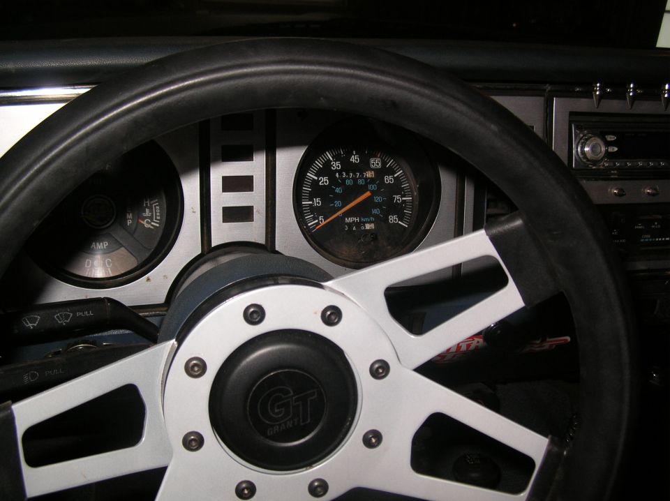 Grant gt steering wheel, the original was baby blue, worn out, and stupid looking.