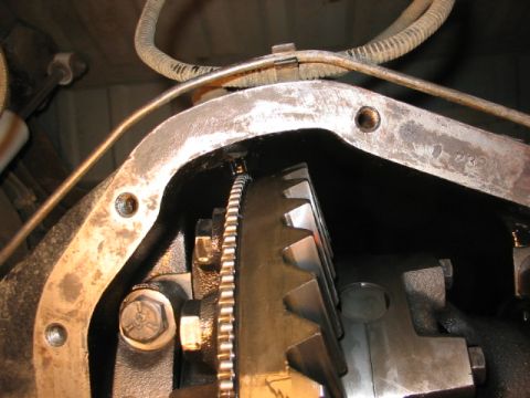 1995 Ford Bronco - Close-up view of differential gears and housing, showing a stamped part number.