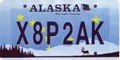 2006 Ford Escape - Alaska license plate X8P2AK features a scenic mountain background and the state's motto.