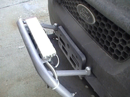2006 Ford Escape - Custom front grill guard with an integrated light bar installed on a 2006 Ford Escape.