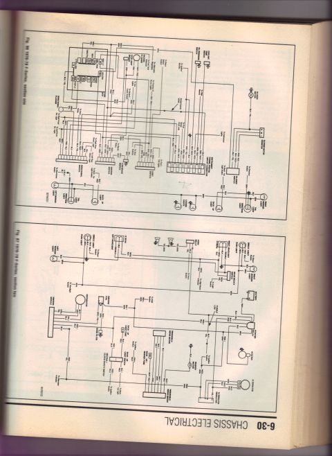 1978 Ford Bronco - Scanned chassis-electrical manual page with two 1976-78 Ford F-Series wiring diagrams showing harness routing and connectors.