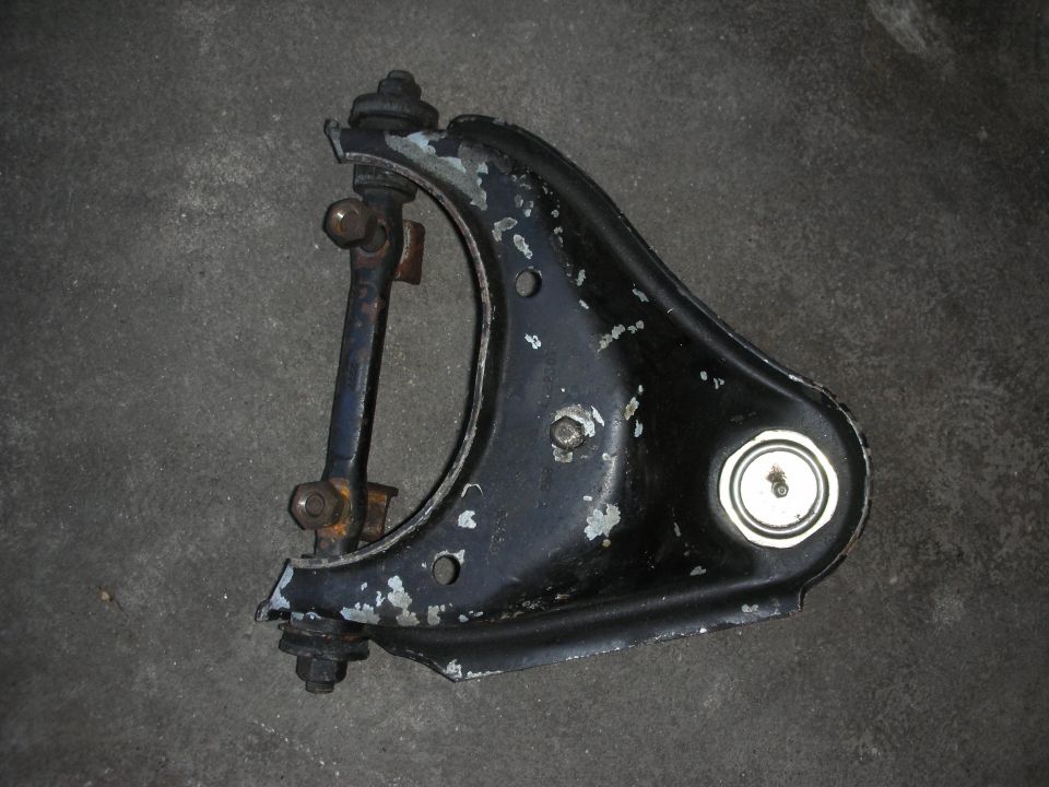 Black-painted upper control arm with ball joint and bushings