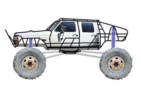 1993 Ford F-350 - mad MS Paint skills sectioned the body to reduce it by shortening the body about 3" in height out of the windows, the length by 4-6" out of…