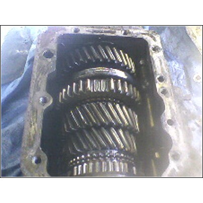1972 Ford Ranchero - Close-up view of internal transmission gears, showing wear and grease.
