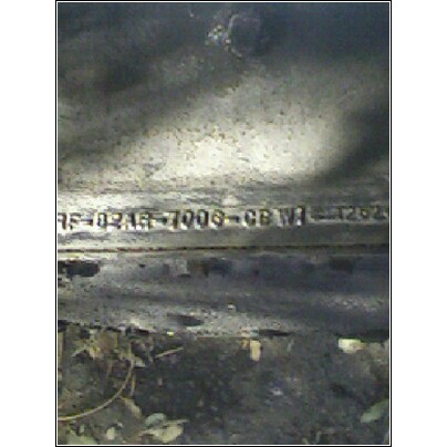 1972 Ford Ranchero - Part number stamped on a metal component, possibly from a transmission.