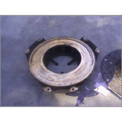 1972 Ford Ranchero - Clutch pressure plate and disc components shown for a vehicle transmission rebuild.