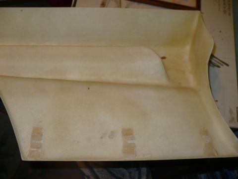 1993 Ford Probe - Fiberglass body kit part shown from the inside, with tape applied to mounting points.