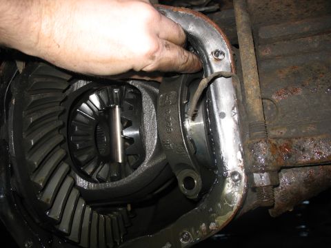 1995 Ford C-350 (Centurion Conversions) - Differential gears being inspected or worked on.